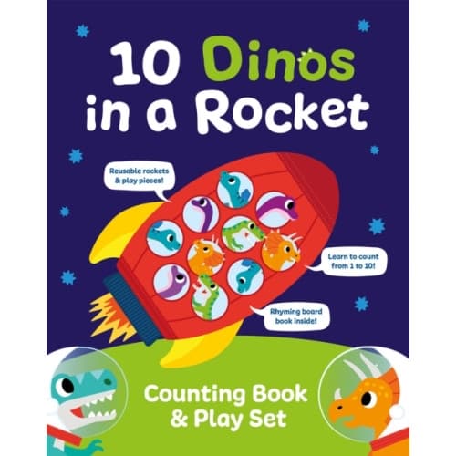 10 Dinos in a Rocket (bok, board book, eng)