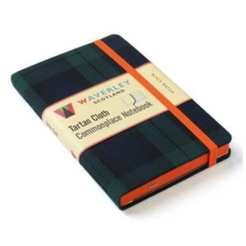 Waverley (M): Black Watch Tartan Cloth Commonplace Notebook (inbunden, eng)