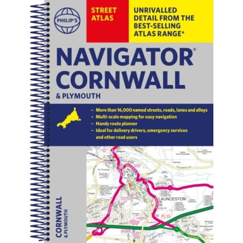 Philip's Street Atlas Navigator Cornwall & Plymouth (bok, spiral, eng)