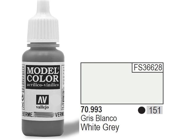 Vallejo 70.993, Grå, Vit, Akrylfärg, Vätska, 17 ml, 1 styck |