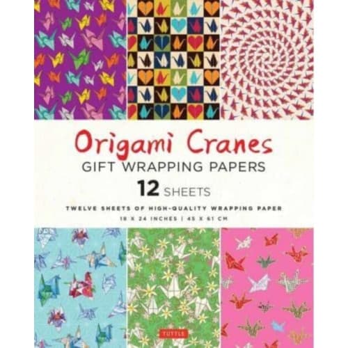 Origami Cranes Gift Wrapping Papers - 12 sheets (häftad, eng)