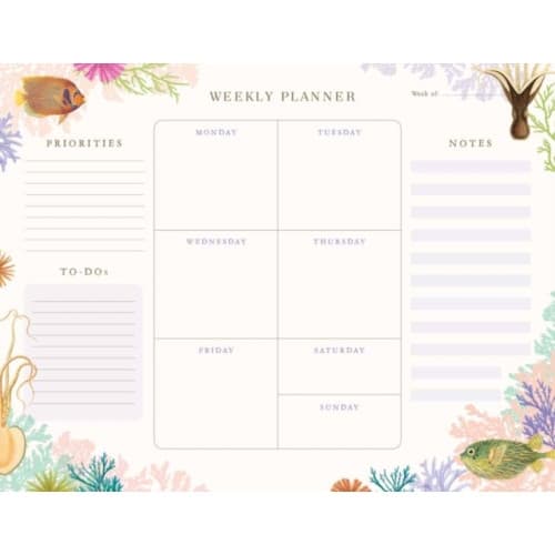 Art of Nature: Under the Sea Weekly Planner Notepad (inbunden, eng)