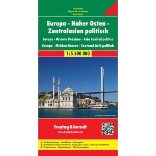 Europe - Middle East - Central Asia Political Road Map 1:5 500 000