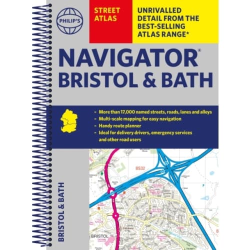Philip's Street Atlas Navigator Bristol & Bath (bok, spiral, eng)