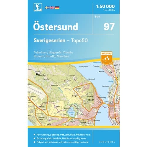97 Östersund Sverigeserien Topo50 : Skala 1:50 000