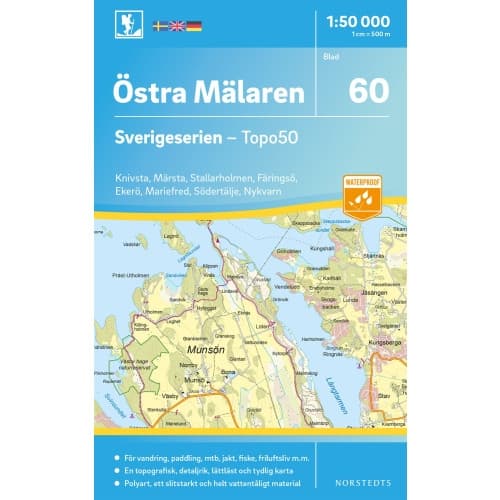60 Östra Mälaren Sverigeserien Topo50 : Skala 1:50 000