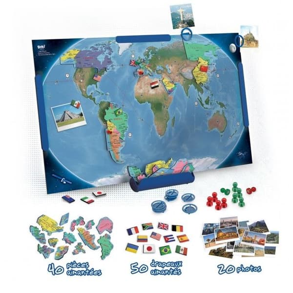 Planisfär magnétique - Märke - Modell - Geografi - Magnetisk - Faktablad