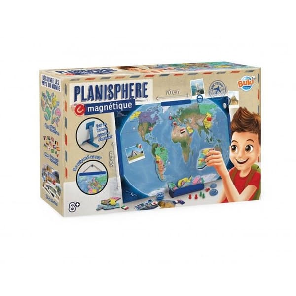 Planisfär magnétique - Märke - Modell - Geografi - Magnetisk - Faktablad