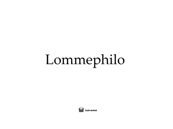 Lommephilo | Jørgen Rye