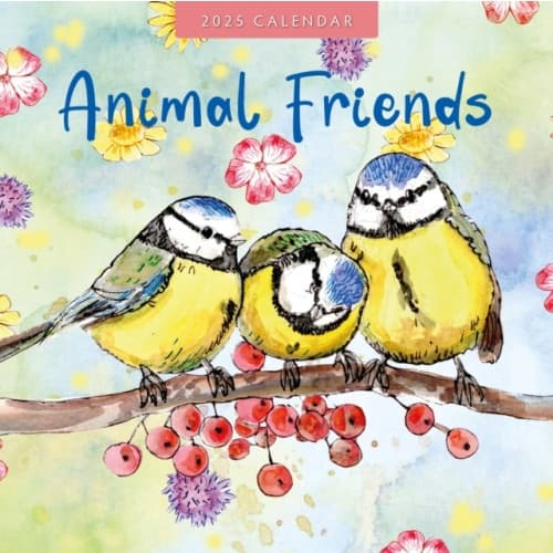 Animal Friends 2025 Square Wall Calendar (häftad, eng)
