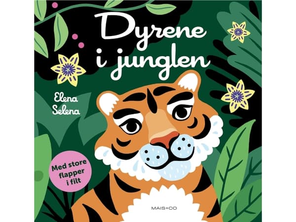 Djur i djungeln (tygbok) | Språk: Danska