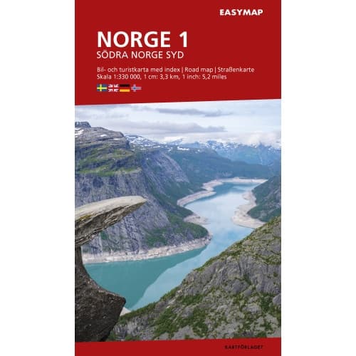 Södra Norge 1 syd EasyMap, 1:320 000