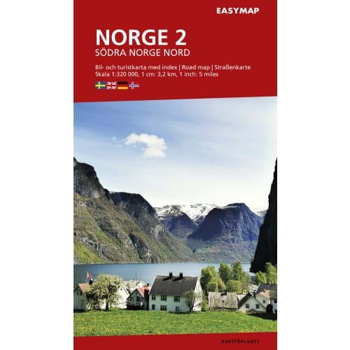 Södra Norge 2 nord EasyMap, 1:320 000