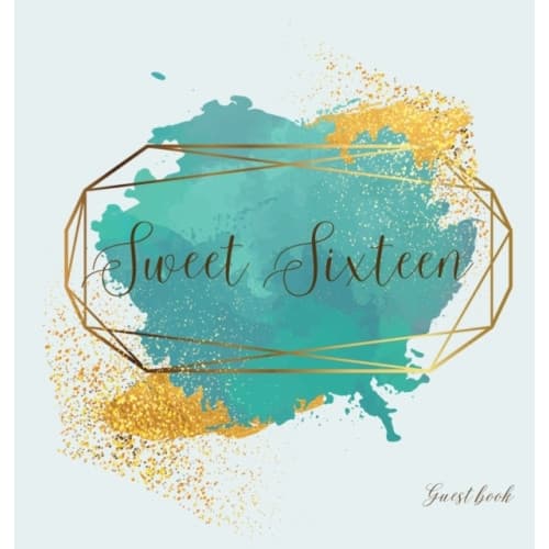 Sweet sixteen guest book, party Guest book, birthday party guest book to sign (inbunden, eng)