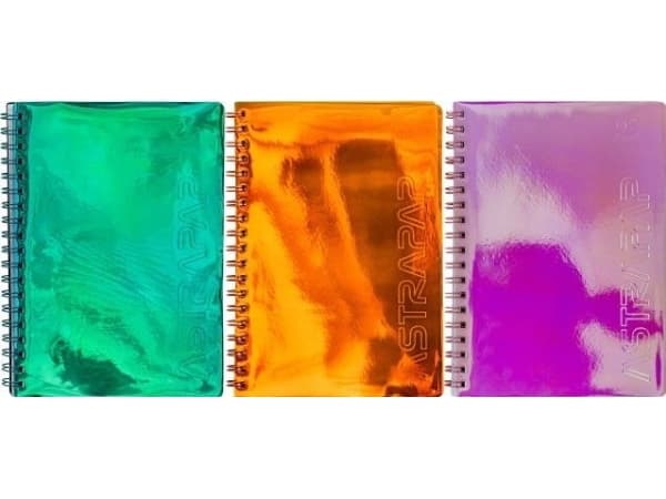 Kołozeszyt PP B5 100k. ASTRAPAP Holographic, kratka |