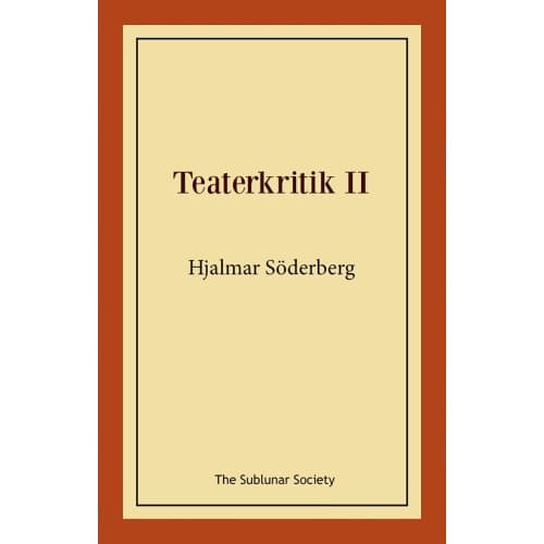 Teaterkritik II (häftad)