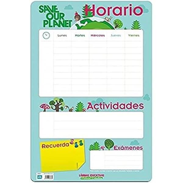 Utbildningsplan - Grupo Erik Editores - Erik® - Semi-rigida affisch 40 x 59 cm - Tidsschema - Spanska