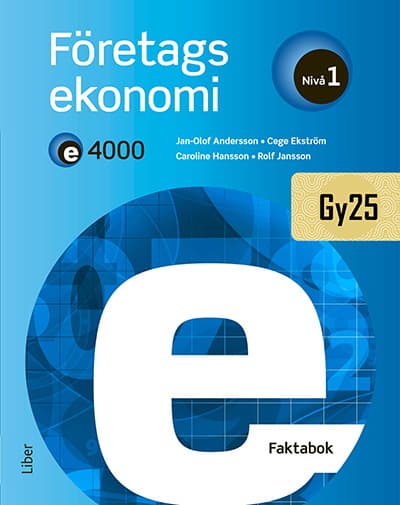 E4000 Företagsekonomi Nivå 1 Faktabok (Bok)