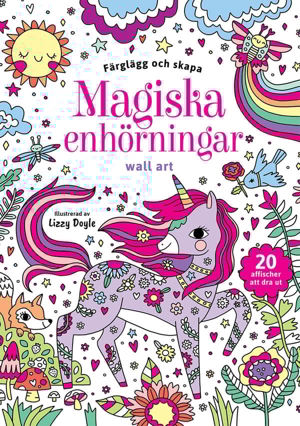 Färglägg Och Skapa - Magiska Enhörningar - Wall Art (Bok)
