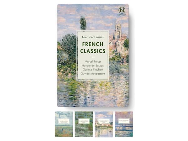 Box with four French Classics | Marcel Proust, Gustave Flaubert, Guy de Maupassant, Honoré de Balzac | Språk: Engelsk