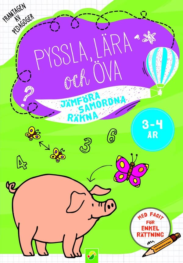 Pyssla, Lära Och Öva 3 - 4 År Jämföra Samordna Räkna (Bok)