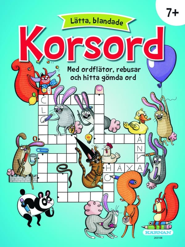Lätta Blandade Korsord - Med Ordflätor, Rebusar Och Hitta Gömda Ord (Bok)