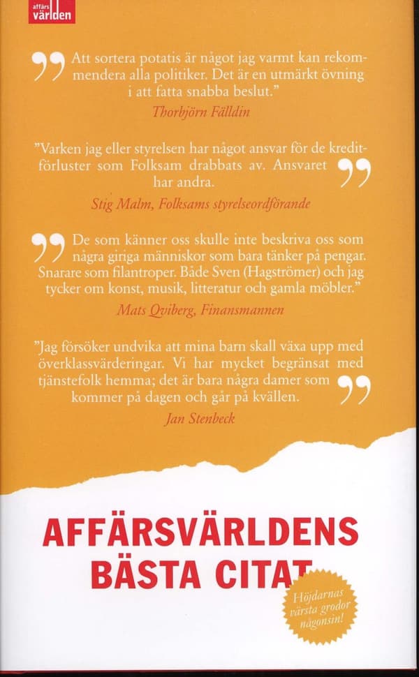 Affärsvärldens Bästa Citat (Bok)