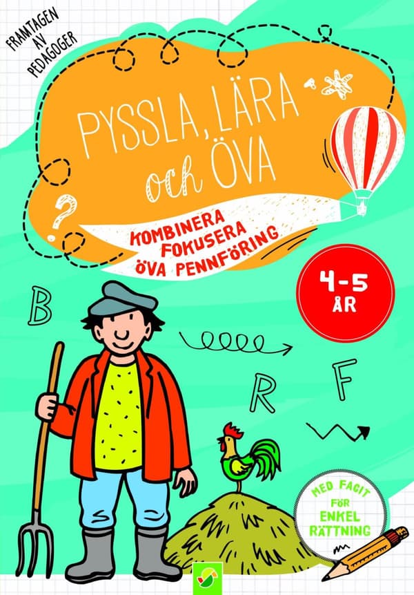 Pyssla, Lära Och Öva 4-5 År Kombinera Fokusera Öva Pennföring (Bok)