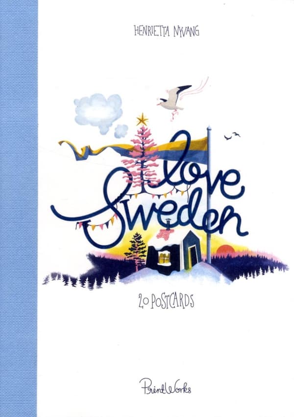I Love Sweden - 20 Postcards (Bok)
