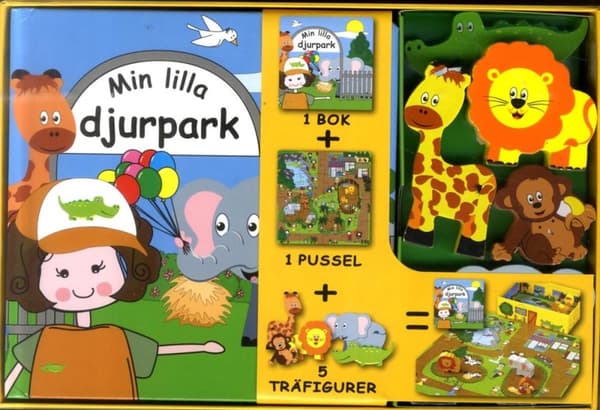 Min Lilla Djurpark (bok, Pussel Och Figurer) (Bok)