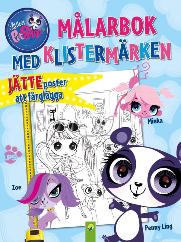 Petshop.  Målarbok Med Klistermärken (Bok)