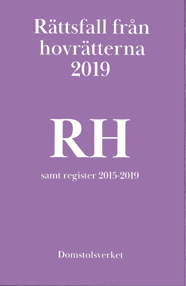 Rättsfall Från Hovrätterna. Årsbok 2019 (rh) (Bok)