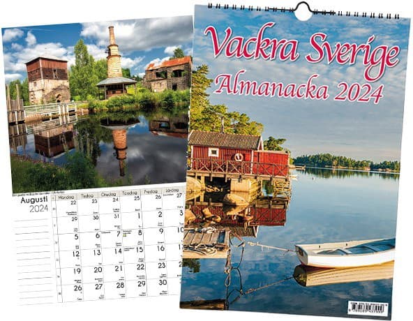Vackra Sverige Almanacka 2024 (Bok)