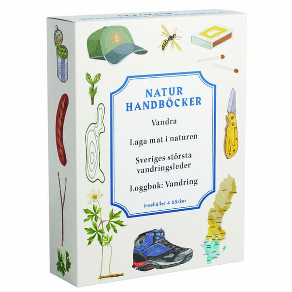 Naturhandböcker - Vandra, Laga Mat I Naturen, Sveriges Största Vandringsleder, Loggbok- Vandring (Bok)