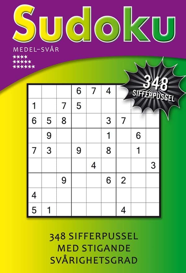 Sudoku Medel-svår (lila) (Bok)