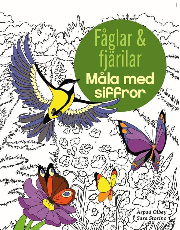 Fåglar Och Fjärilar - Måla Med Siffror (Bok)