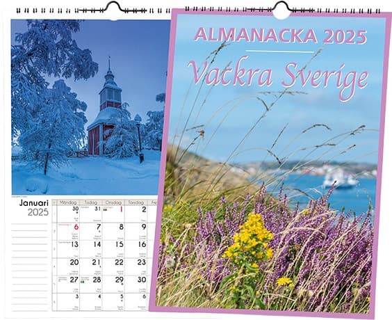 Vackra Sverige Almanacka 2025 (Bok)