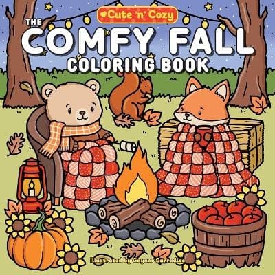 The Comfy Fall Coloring Book (Bok)