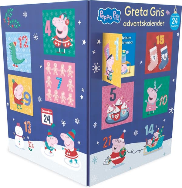 Greta Gris Adventskalender (blå) (Bok)