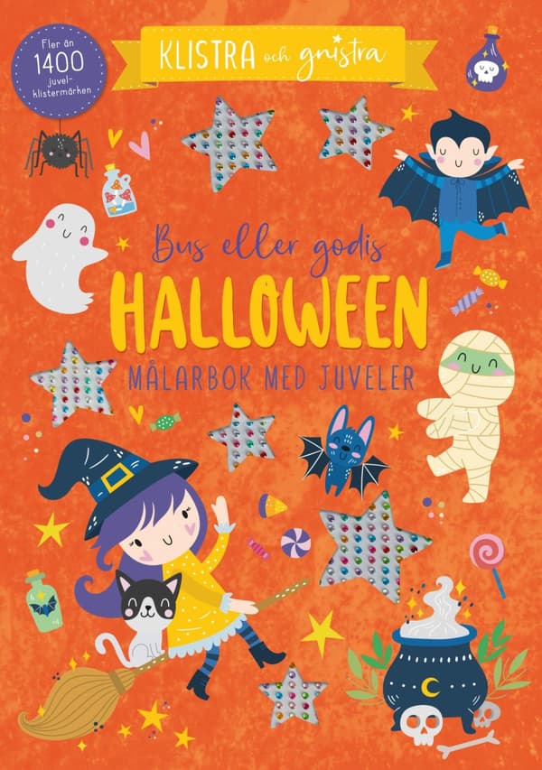 Halloween - Bus Eller Godis - Målarbok Med Juveler (Bok)