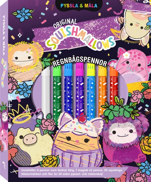 Pyssla Och Måla Squishmallows (lila) (Bok)
