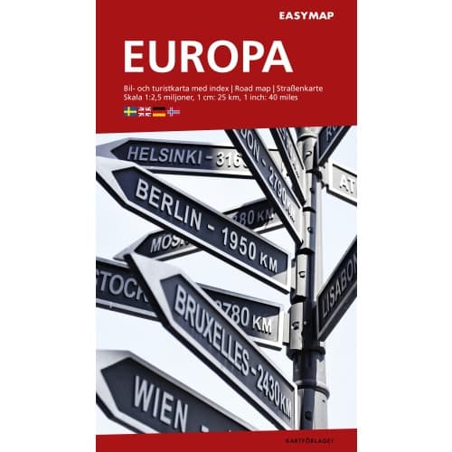 Europa Easymap Kartförlaget 1:2,5m