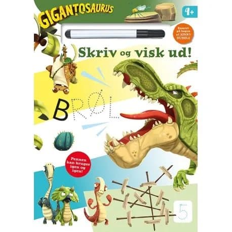 Gigantosaurus - Skriv och sudda | Språk: Danska