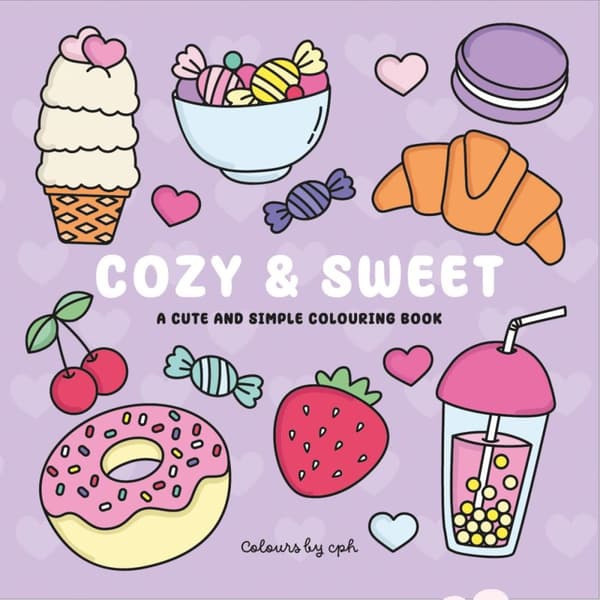 Målarbok : Cozy and sweet (Bok)