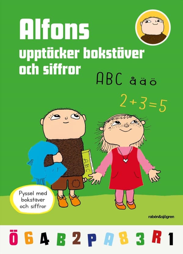 Alfons Upptäcker Bokstäver Och Siffror - Pysselbok (Bok)