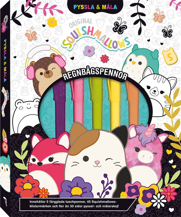 Pyssla Och Måla Squishmallows - Regnbågspennor (Bok)