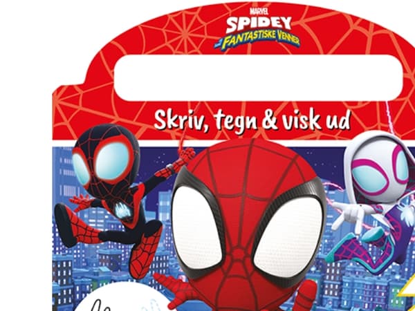Marvel - Spidey - Skriv och sudda (kartongbok med icke-permanent penna) | Språk: Danska
