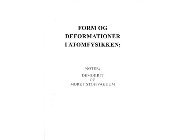 FORM OG DEFORMATION | Jan AIST Olsen | Språk: Danska