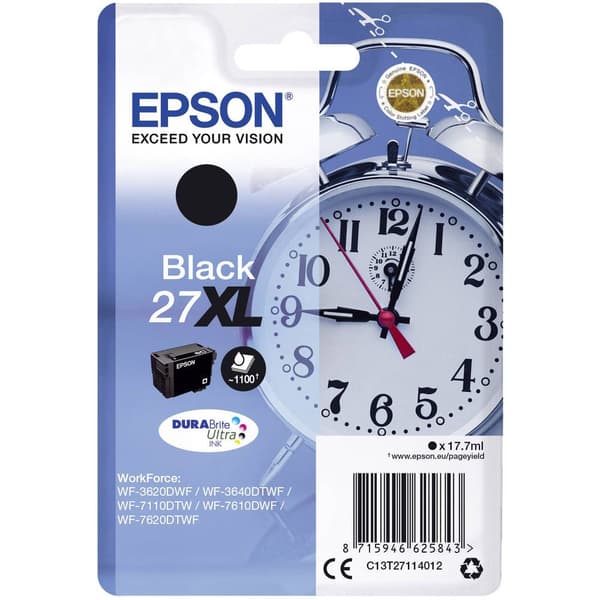 Epson Bläck T2711, 27XL Original Svart C13T27114012