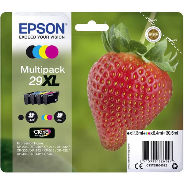 Epson Bläck T2996, 29XL Original Kombi-pack Svart, Cyan, Magenta, Gul C13T29964012